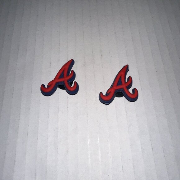 MLB Atlanta Braves Baseball Team For Crocs Shoe Charms Jibbitz - 2 Pieces - Picture 1 of 7